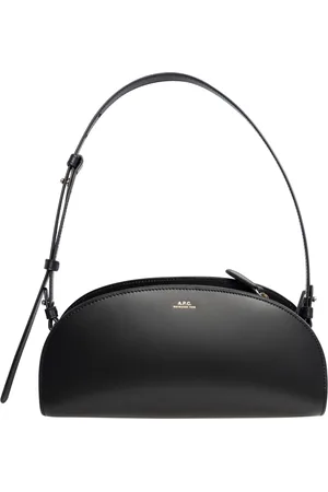 A.P.C. Taske, Dame, Sort, ONE SIZE, Uld, Half-Moon Baguette Crossbody Taske