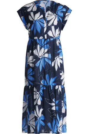 Betty & Co Kjole, Dame, Blå, XL, Kjole med print
