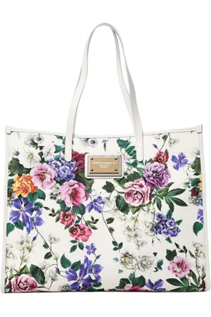 Dolce & Gabbana Taske, Dame, Flerfarvet, ONE SIZE, Uld, Blomstret Tote Taske