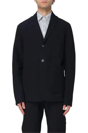 BARENA Jakke, Herre, Blå, L, Linned, Klassisk Blå Linned Blazer Lommer