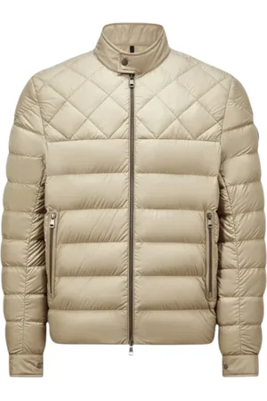 Moncler Jakke, Herre, , 2XL, Læder, Lædertrimmet Bikerjakke