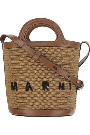 Marni Taske, Dame, Brun, ONE SIZE, Bomuld, Tropicalia Mini Bucket Taske