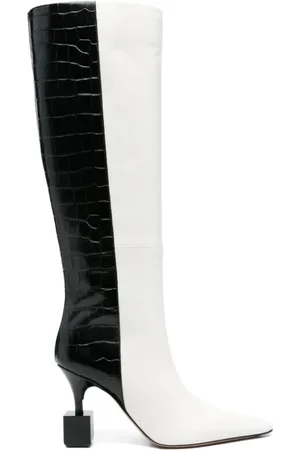 Jacquemus Sko, Dame, Flerfarvet, 38 EU, Læder, Geometrisk Hæl Slip-On Sko