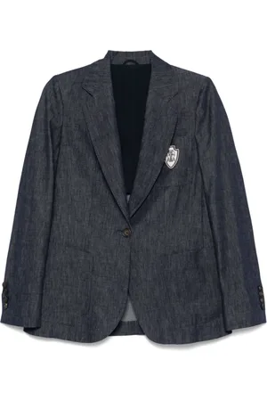 Brunello Cucinelli Jakke, Dame, Sort, S, Uld, Denim Blazer til stilfulde outfits