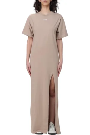 Msgm Kjole, Dame, , XS, Bomuld, Elegant Side Slit Kjole