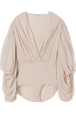 Serafini Top, Herre, Lyserød, S, Uld, Elegant Blondekantet Bodysuit i