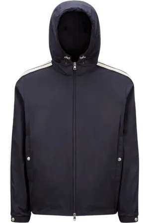Moncler Jakke, Herre, Blå, 2XL, Uld, Blå Olan Hættetrøje Let Funktionel Stilfuld