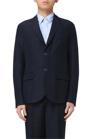Armani Exchange Jakkesæt, Herre, Blå, S, Uld, Letvægts Linned Blazer Stilfuld Beige