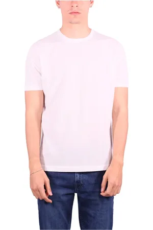 KANGRA CASHMERE Top, Herre, Hvid, L, Bomuld, Essentiel Hvid T-shirt Halværmet