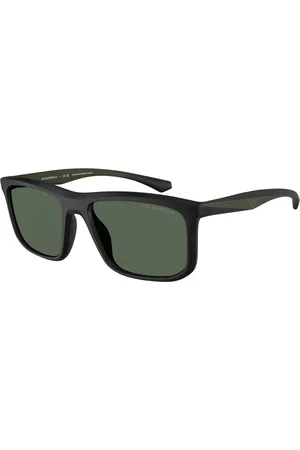 Emporio Armani Tilbehør, Herre, Sort, 57 MM, Uld, Stilfulde solbriller Ea4234U