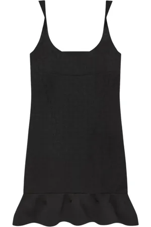 Givenchy Kjole, Dame, Sort, 2XS, Sort Skalakantet Hempræget Kjole
