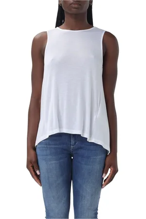 Dondup Top, Dame, Hvid, M, Kæde-udsmykket Crewneck Tank Top