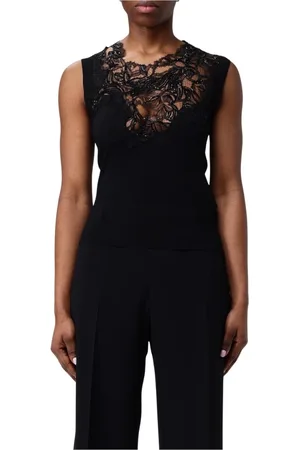 ERMANNO SCERVINO Top, Dame, Sort, XS, Sort Blonde Ærmeløs Top