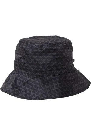 Emporio Armani Tilbehør, Dame, Sort, ONE SIZE, Sort Logo Print Spandehat
