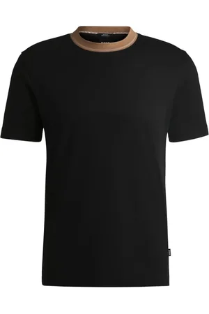HUGO BOSS Top, Herre, Sort, 3XL, Uld, Tessler 199 Sort Stilfuld Skjorte