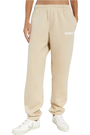 Jacquemus Bukser, Dame, , XL, Bomuld, Jogger Bukser Minimalistisk Logo Print