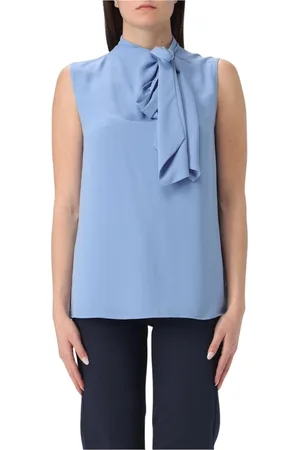 Liu Jo Top, Dame, Blå, XS, Polyester, Rosa Ærmeløs Bluse Elegant Stil