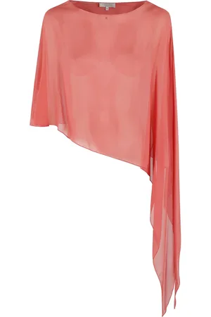 ANTONELLI Jakke, Dame, Rød, ONE SIZE, Koral Silke Stola Bred Pasform