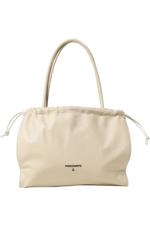 Patrizia Pepe Taske, Dame, Hvid, ONE SIZE, Uld, Stilfuld Taske med Borsa Detaljer