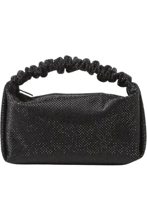 Alexander Wang Taske, Dame, Sort, ONE SIZE, Satin, Rhinestone Embellished Clutch Taske