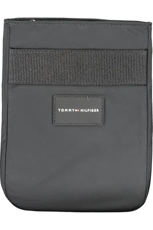 Tommy Hilfiger Taske, Herre, Sort, ONE SIZE, Uld, Sort Skuldertaske med Lynlåslukning