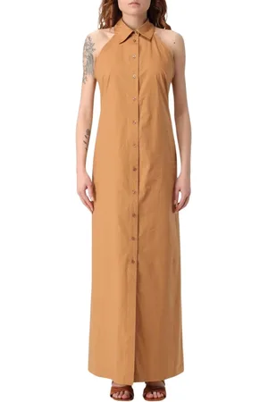 Twin-Set Kjole, Dame, , XS, Bomuld, Halter Maxi Kjole