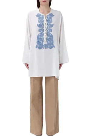 ERMANNO SCERVINO Bluser & Skjorter, Dame, Hvid, L, Elegant Blonderet Jakke