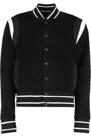 Givenchy Jakke, Herre, Sort, M, Bomuld, Ribstrikket Bomberjakke