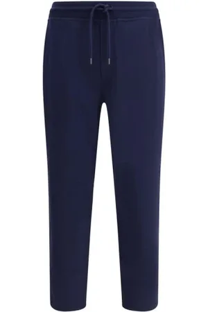Brunello Cucinelli Bukser, Herre, Blå, M, Cashmere, Luksus Cashmere Silke Sweatpants med Lommer