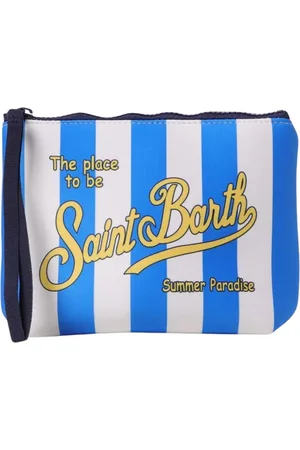MC2 SAINT BARTH Taske, Dame, Blå, ONE SIZE, Uld, Blå Sommer Paradis Clutch