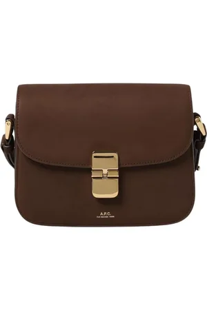 A.P.C. Taske, Dame, Brun, ONE SIZE, Læder, Brun Læder Crossbody Taske