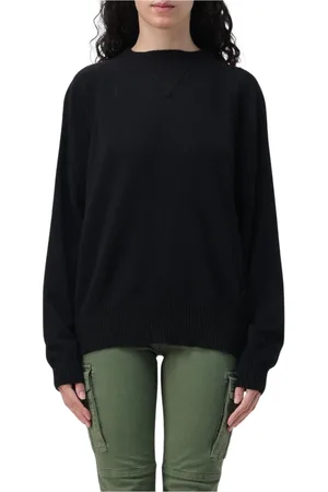 Woolrich Strik, Dame, Sort, M, Cashmere, Lyserød Cashmere Crew Neck Sweater