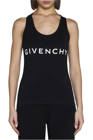 Givenchy Top, Dame, Sort, S, Bomuld, Logo Tank Top Hvid Kvinde