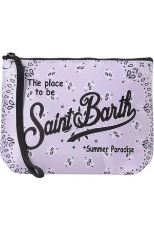 MC2 SAINT BARTH Taske, Dame, Lilla, ONE SIZE, Uld, Bandana Print Skuldertaske