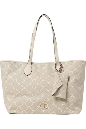 Twin-Set Taske, Dame, Hvid, ONE SIZE, Uld, Elegant Skuldertaske med Pung