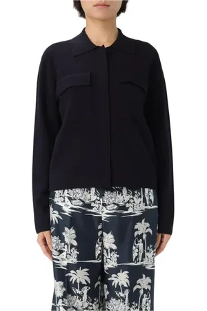 Max Mara Strik, Dame, Blå, S, Blå Strik Cardigan Afslappet Pasform