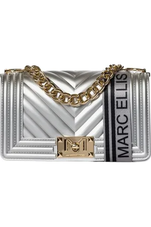 MARC ELLIS Taske, Dame, Grå, ONE SIZE, Uld, Gummiskuldertaske med frontlogo
