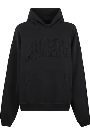 ROTATE Sweathshirts & Hoodies, Dame, Sort, XS, Bomuld, Bomuld Hættetrøje Sweater