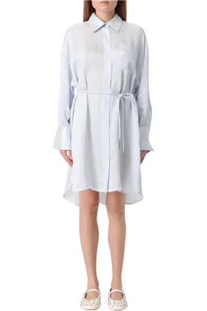 Fabiana Filippi Kjole, Dame, Blå, M, Elegant Blå Midi Kjole