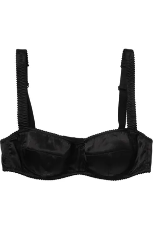 Dolce & Gabbana Undertøj, Dame, Sort, S, Satin, Sort Satin Balconette BH