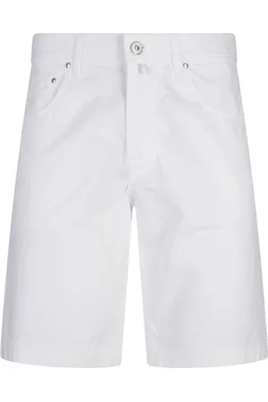 Jacob Cohen Shorts, Herre, Hvid, W31, Bomuld, Hvide Bukser med Lyocell Blanding