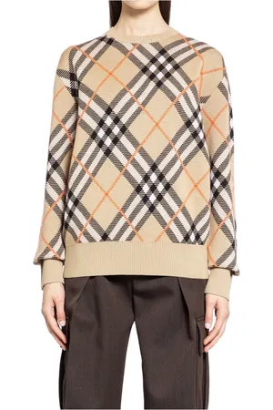 Burberry Strik, Dame, , XS, Uld, Signatur Check Uld Blend Sweater