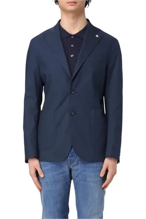 Manuel Ritz Jakke, Herre, Blå, S, Elegant Beige Blazer