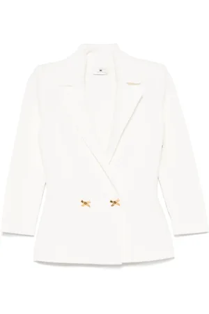 Elisabetta Franchi Jakke, Dame, Hvid, L, Ivory Jakker Tøj Bianco Ss25