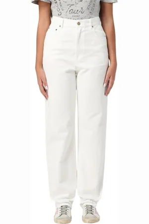 Golden Goose Jeans, Dame, Hvid, W29, Bomuld, Klassiske Hvide Straight Leg Jeans