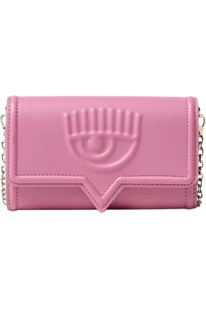 Chiara Ferragni Taske, Dame, Lyserød, ONE SIZE, Uld, Fuchsia Mini Taske med Pungkæde