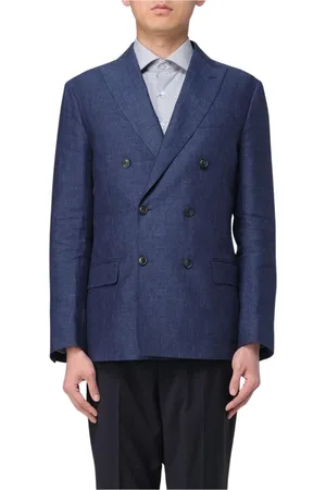 FAY Jakke, Herre, Blå, 2XL, Blå Enkeltknap Blazer