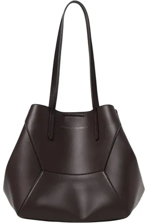 Brunello Cucinelli Taske, Dame, Brun, ONE SIZE, Læder, Elegant Læder Tote Taske