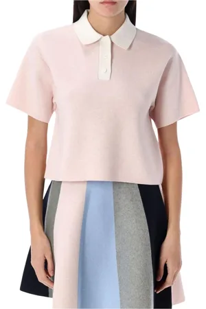 J.W.Anderson Top, Dame, Lyserød, S, Uld, Strikket Polo Shirt
