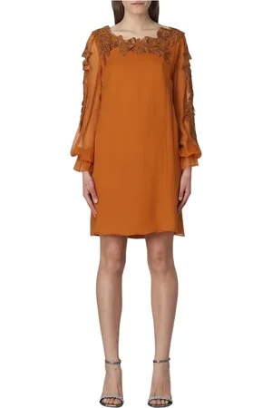 Alberta Ferretti Kjole, Dame, , L, Chiffon, Broderet Mini Kjole